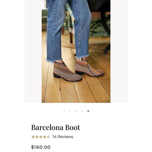 Charleston Shoe Co Womens Striped Studded Barcelona Booties Multicolor Sz 6 NWOT - Picture 7 of 7